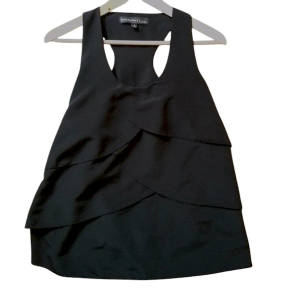 Aritzia black sleeveless racerback layered top - size S